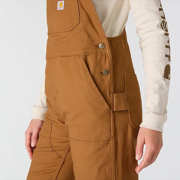 NWT Carhartt Loose Fit Brown Overalls Size Med - Picture 6 of 12